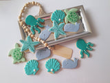 COOKIES  OCEAN  CREATURE themed, royal icing DECORATED -COOKIES