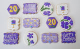 BIRTHDAY COOKIES  royal icing DECORATED -COOKIES 1 dozen