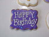BIRTHDAY COOKIES  royal icing DECORATED -COOKIES 1 dozen