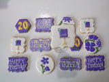 BIRTHDAY COOKIES  royal icing DECORATED -COOKIES 1 dozen