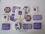 BIRTHDAY COOKIES  royal icing DECORATED -COOKIES 1 dozen