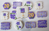 BIRTHDAY COOKIES  royal icing DECORATED -COOKIES 1 dozen