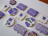 BIRTHDAY COOKIES  royal icing DECORATED -COOKIES 1 dozen