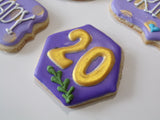 BIRTHDAY COOKIES  royal icing DECORATED -COOKIES 1 dozen