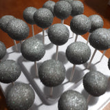 100 Disco ball silver CAKE POPS, wedding CAKEPOPS, shipping included, 100 wedding cake pops for bulk order, restaurants food service industry.