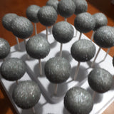 100 Disco ball silver CAKE POPS, wedding CAKEPOPS, shipping included, 100 wedding cake pops for bulk order, restaurants food service industry.