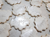 Engagement Bridal and wedding Plaque COOKIES  royal icing DECORATED -COOKIES 1 dozen cookies