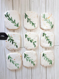 COOKIES with Leaf design, ENGAGEMENT, SHOWER, Bridal/ wedding COOKIES  vibrant bold colours royal icing DECORATED -COOKIES