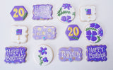 BIRTHDAY COOKIES  royal icing DECORATED -COOKIES 1 dozen