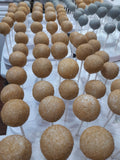100 CAKEPOPS, silver or gold wedding bulk order CAKE POPS, shipping included,100 wedding cake pops for bulk order, restaurants food service industry.