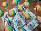 RAINBOW CAKE POPS (1 Dozen)