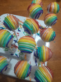 RAINBOW CAKE POPS (1 Dozen)