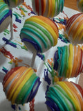 RAINBOW CAKE POPS (1 Dozen)