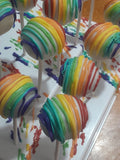 RAINBOW CAKE POPS (1 Dozen)