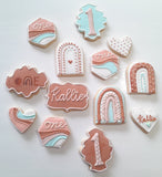 COOKIES, Boho Rainbow custom cookies , Bohemian COOKIES  royal icing DECORATED COOKIES