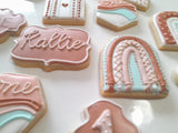 COOKIES, Boho Rainbow custom cookies , Bohemian COOKIES  royal icing DECORATED COOKIES