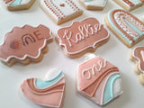 COOKIES, Boho Rainbow custom cookies , Bohemian COOKIES  royal icing DECORATED COOKIES