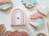 COOKIES, Boho Rainbow custom cookies , Bohemian COOKIES  royal icing DECORATED COOKIES