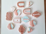 COOKIES, Boho Rainbow custom cookies , Bohemian COOKIES  royal icing DECORATED COOKIES