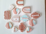 COOKIES, Boho Rainbow custom cookies , Bohemian COOKIES  royal icing DECORATED COOKIES