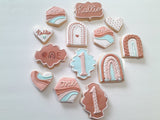 COOKIES, Boho Rainbow custom cookies , Bohemian COOKIES  royal icing DECORATED COOKIES