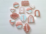 COOKIES, Boho Rainbow custom cookies , Bohemian COOKIES  royal icing DECORATED COOKIES