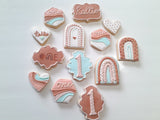 COOKIES, Boho Rainbow custom cookies , Bohemian COOKIES  royal icing DECORATED COOKIES