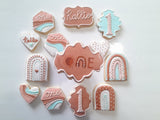 COOKIES, Boho Rainbow custom cookies , Bohemian COOKIES  royal icing DECORATED COOKIES
