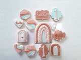 COOKIES, Boho Rainbow custom cookies , Bohemian COOKIES  royal icing DECORATED COOKIES