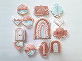 COOKIES, Boho Rainbow custom cookies , Bohemian COOKIES  royal icing DECORATED COOKIES