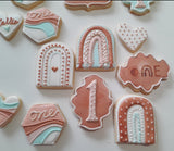 COOKIES, Boho Rainbow custom cookies , Bohemian COOKIES  royal icing DECORATED COOKIES