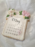 Custom bachelorette themed wedding sugar cookies, bridal cookies, decorated sugar cookies, green pink and white decorated cookies with gold details