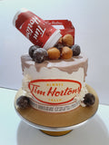 BIRTHDAY CAKE, Coffee shop cake, coffee lovers cake, 10 inch round, 4 layers, or 8" round