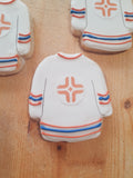 Hockey jersey sugar cookies, team jersey cookies, team logo cookies, custom logo cookies 23sweets.com