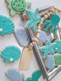 COOKIES  OCEAN  CREATURE themed, royal icing DECORATED -COOKIES