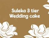 Suleka 3 tier naked WEDDING CAKE, elegant simple, 6 and 8 and 10 inch round tiers