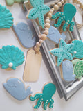 COOKIES  OCEAN  CREATURE themed, royal icing DECORATED -COOKIES