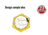 Custom Bee themed engagement 1 dozen COOKIES royal icing DECORATED Engagement bridal wedding COOKIES