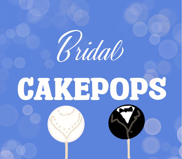 PAUL & JENN BRIDAL CAKE POPS, wedding CAKEPOPS,  1 DOZEN, wedding cake pops,