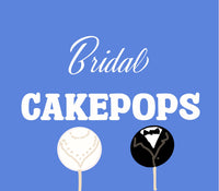 PAUL & JENN BRIDAL CAKE POPS, wedding CAKEPOPS,  1 DOZEN, wedding cake pops,