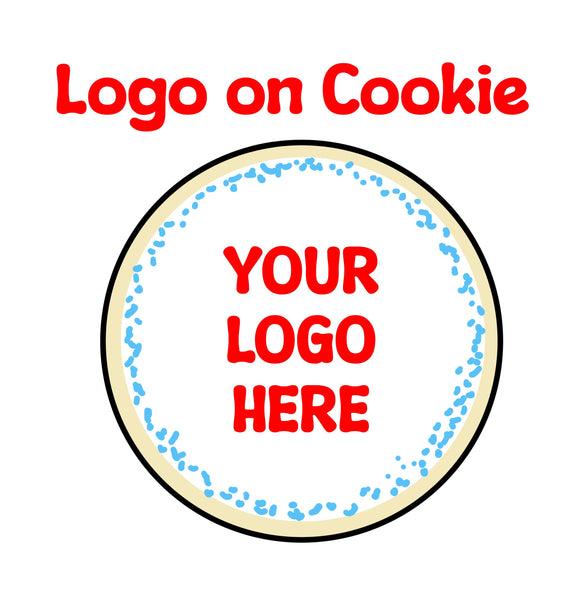 Logo cookies, company logo on cookies, cookies, custom logo on cookies, custom cookies with logo, company logo on a cookie