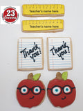 Teacher Appreciation Cookie set, gift boxed, customized COOKIES decorated royal iced COOKIES 3 cookies