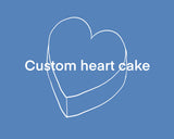 Heart cake 6” Cake with buttercream frosting in heart shape