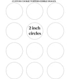 EDIBLE sandwich COOKIE pre cut wafer paper circles, 12 pre cut pieces, wafer paper, cake, cake pops  cake decoration, cupcake toppers