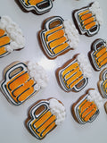 Cookies, BEER MUG COOKIES,  BIRTHDAY COOKIES  royal icing DECORATED -COOKIES 1 dozen, dirty thirty cookies