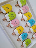 COOKIES, POPSICLE themed cookies, 1 dozen custom cookies , COOKIES  royal icing DECORATED COOKIES