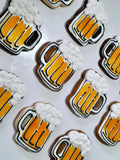 Cookies, BEER MUG COOKIES,  BIRTHDAY COOKIES  royal icing DECORATED -COOKIES 1 dozen, dirty thirty cookies
