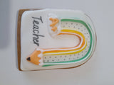 COOKIES, A+ teacher appreciation cookies, 1 dozen custom cookies , COOKIES  royal icing DECORATED COOKIES