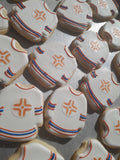 Cookies, JERSEYS for sports team LOGO COOKIES  royal icing DECORATED -COOKIE