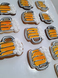 Cookies, BEER MUG COOKIES,  BIRTHDAY COOKIES  royal icing DECORATED -COOKIES 1 dozen, dirty thirty cookies